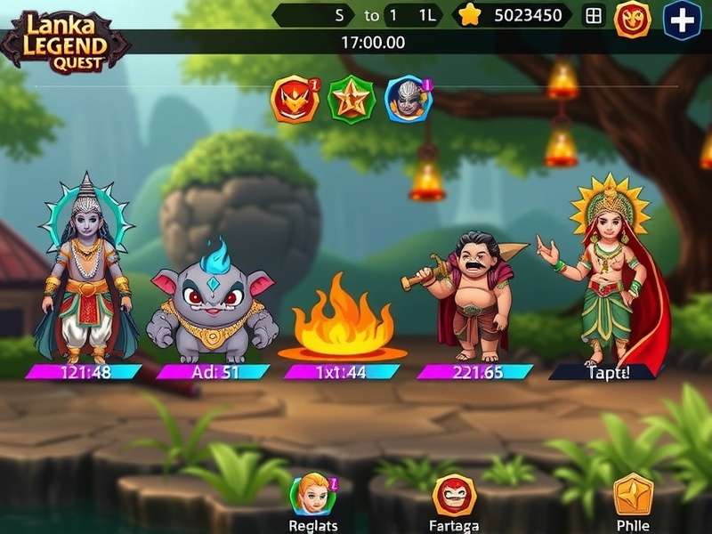 Character lineup from Lanka Legend Quest Ramayana